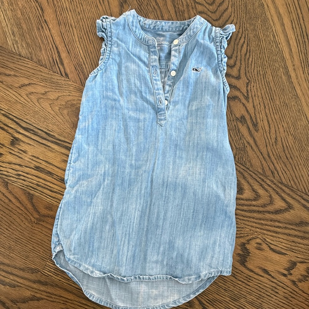 Vineyard Vines Chambray flutter sleeve dress